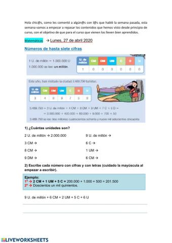 Números hasta siete cifras