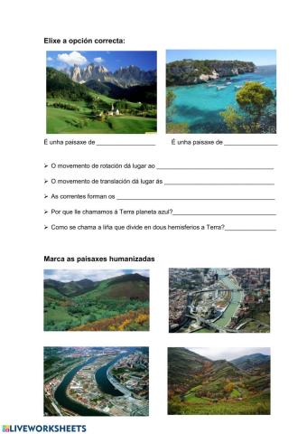 A terra e as paisaxes