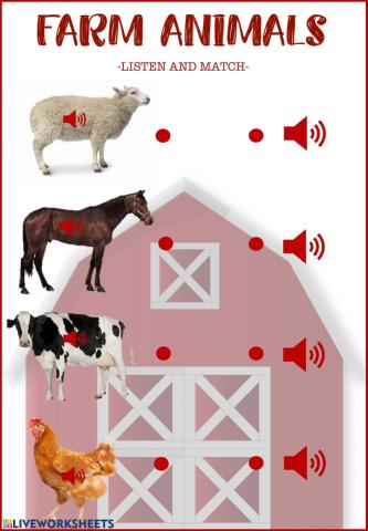Farm animals. listen and match
