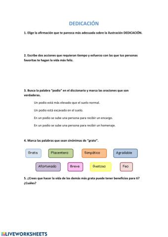 DEDICACIÓN