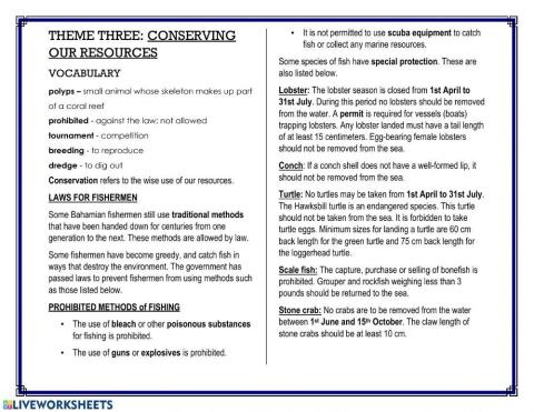 Conserving Our Resources