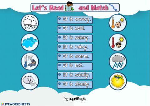 3.9. Weather - Let's Read and Match
