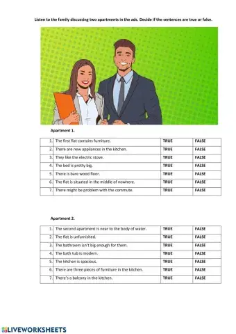 Listening: Apartments. 