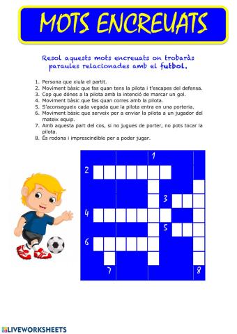 Mots encreuats - Futbol