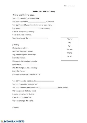 EVERY DAY HEROES song