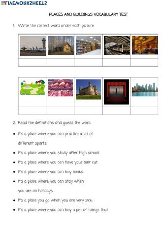 Places and buildings vocabulary
