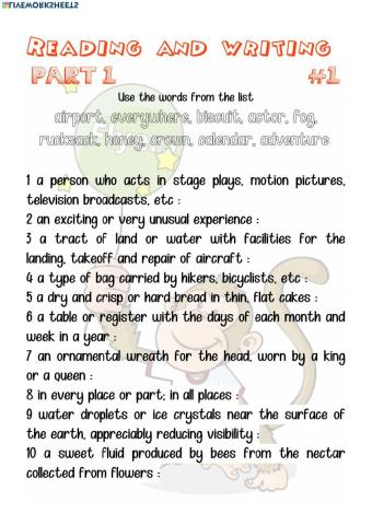 Flyers reading and writing 1-1