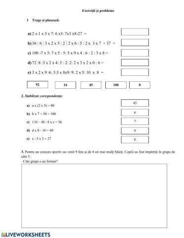 Fișă de lucru