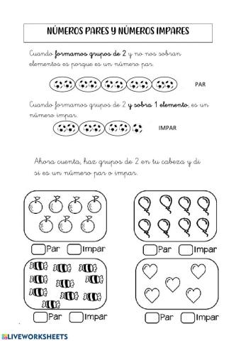 Números pares e impares