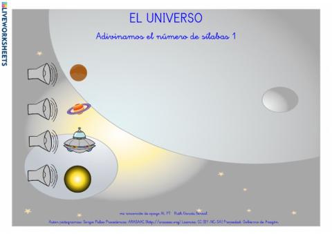 El universo: silabeo 1