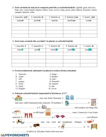 Locuința. Articolul hotărât