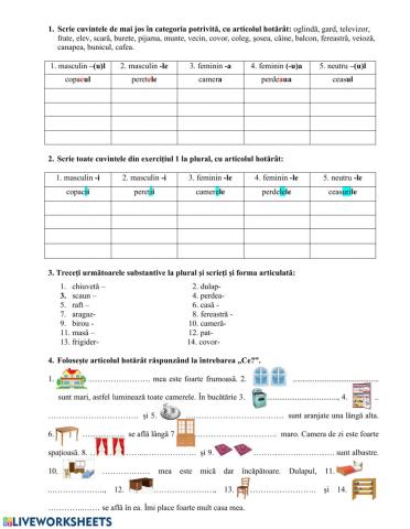 Locuința. Articolul hotărât
