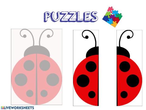 Puzzles de animales 2-3 piezas