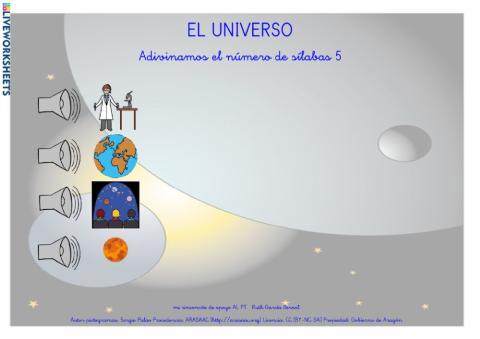 El universo: silabeo 5