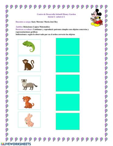 Ámbito Relaciones  Lógico Matemático