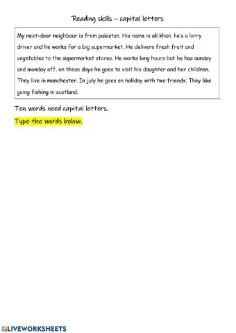 Ali Khan - Reading skills