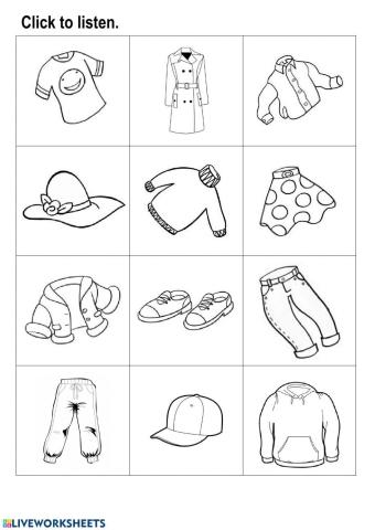 Clothes - picture dictionary - Chit Chat 1 - Unit 8