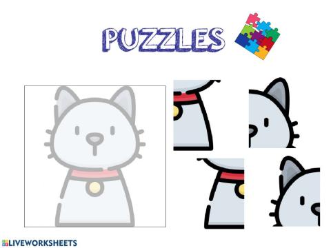 Puzzles de animales 4-5 piezas