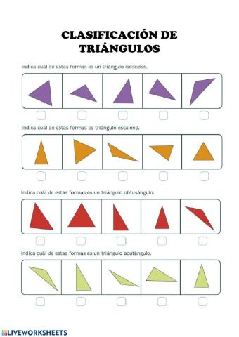 CLASIFICACIÓN TRIÁNGULOS