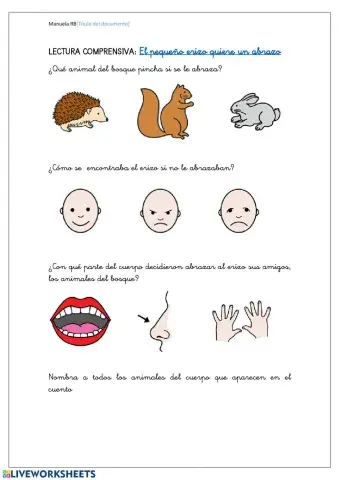 El pequeño erizo quiere un abrazo