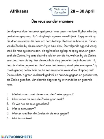 Die reus sonder maniere