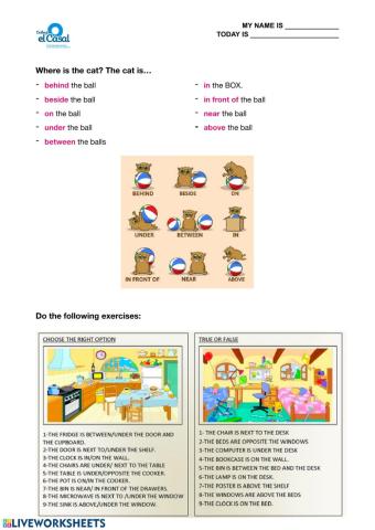 Prepositions of place