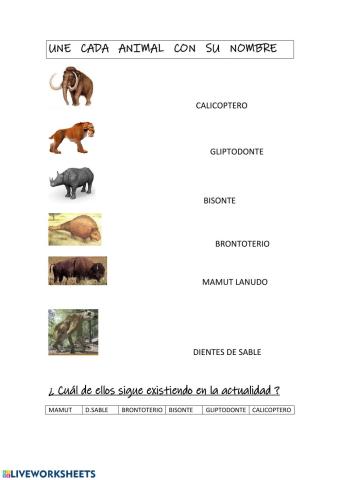 Animales prehistóricos