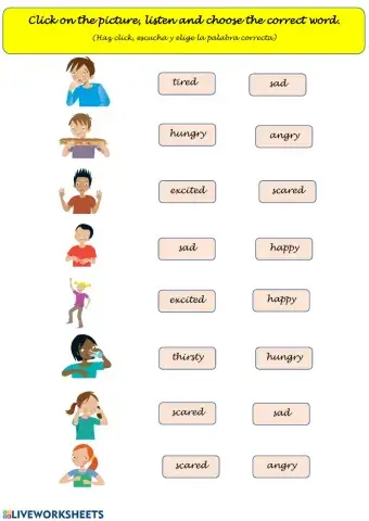 Feeling: listen and choose