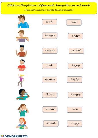 Feeling: listen and choose