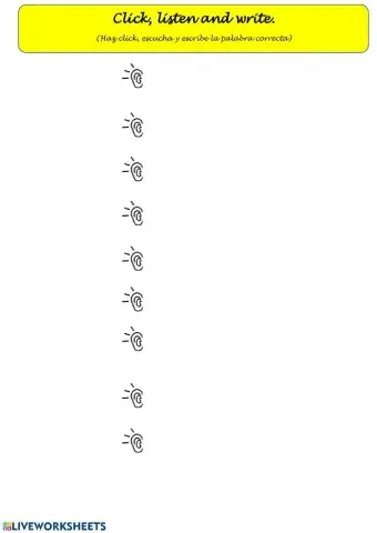 Feelings: Listen and write