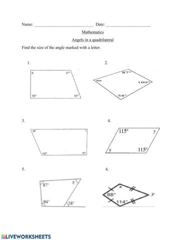 Quadrilaterals BJC questions