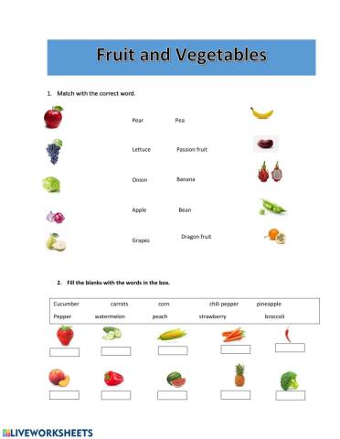 Fruit and Vegetables