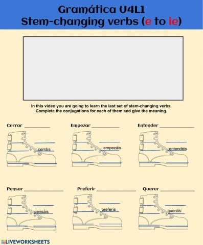 Gramatica stem-changing verbs e to ie 