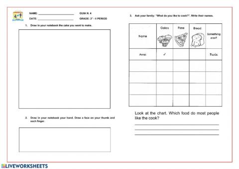 Exercise Hands and foods