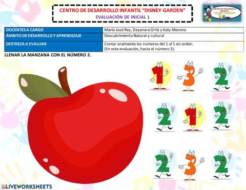 Los números del 1 al 3