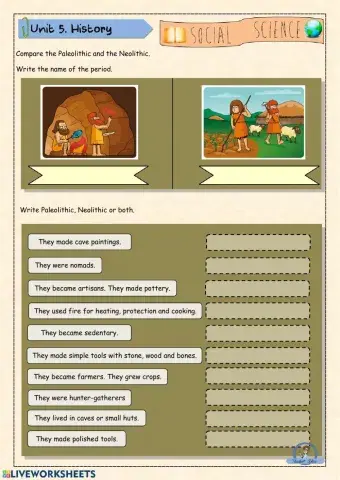 Paleolithic vs. Neolithic