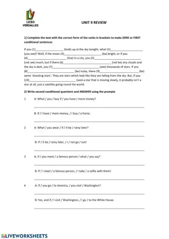 REVIEW UNIT 9 (6HT GRADE)