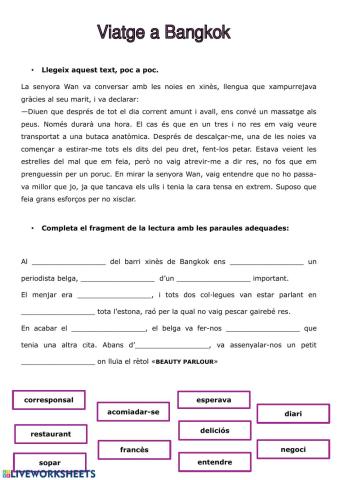 Completa els espais buits