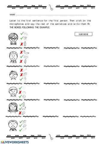 Likes and dislikes speak and write