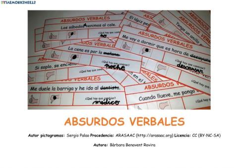 ABSURDOS VERBALES: procedencia arasaac y- maestra de al