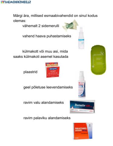 Kodused esmaabi vahendid