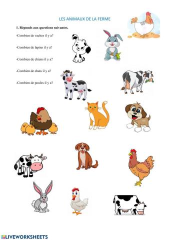 Les animaux de la ferme