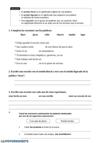 Sentido literal y sentido figurado