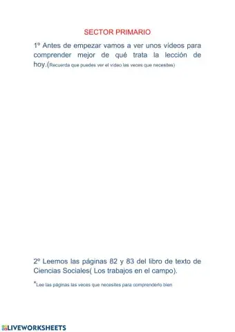 Sector Primario (Agricultura y ganadería)