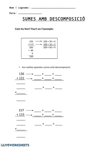 Sumes amb descomposició