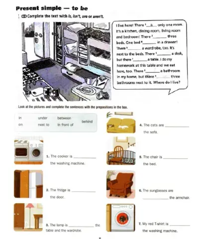 There is-are and prepositions of place