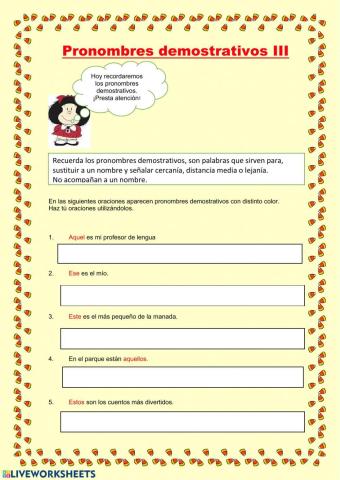 Pronombres demostrativos