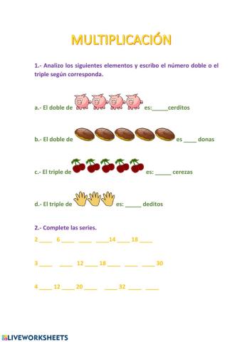 Multiplicación en Tercero de básica