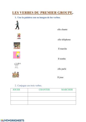 Les verbes du premier groupe