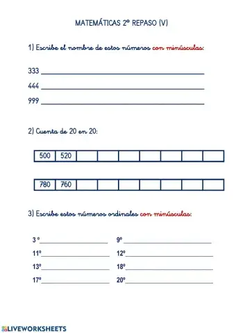 MATEMÁTICAS 2º.REPASO V